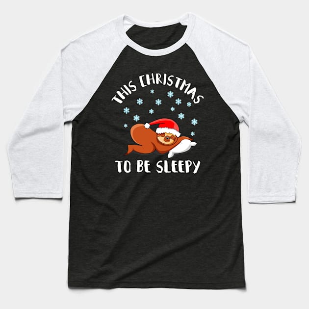 christmas sloth sleepy Baseball T-Shirt by osvaldoport76